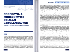 Propozycja modelowych działań szkoleniowych