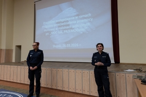 Policjantki prowadzące szkolenie