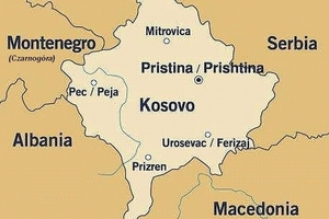 mapa Kosowa