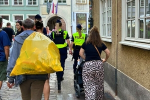 Służby na ulicach Gdańska.