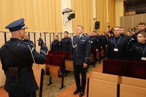 Rozpoczęcie uroczystości - meldunek Komendantowi Szkoły.