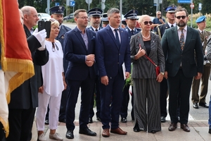 Uroczystości przy ulicy Jedności Narodowej.