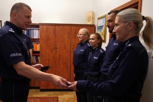 Wręczenie wyróżników Szkoły Policji.